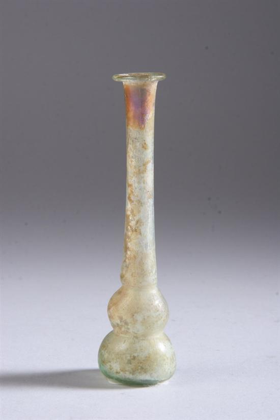 Appraisal: ROMAN GLASS BOTTLE Circa rd century A D Globular base