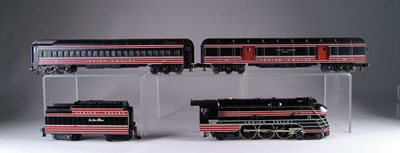 Appraisal: MTH - - Lehigh Valley streamline loco tender and passenger