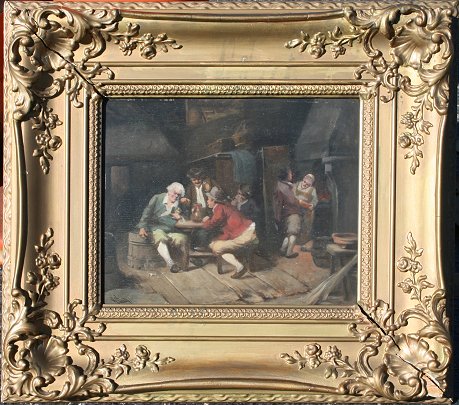 Appraisal: WINTER Hans Austrian - Interior Tavern Scene Oil Wood Panel