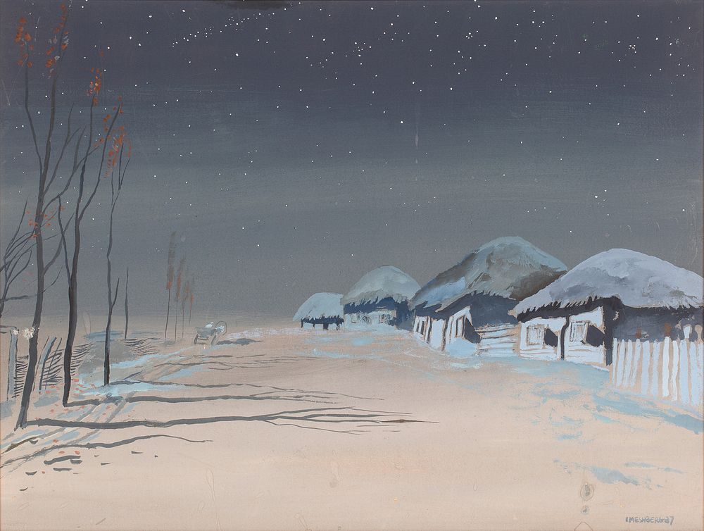 Appraisal: LEV MESHBERG RUSSIAN - LEV MESHBERG RUSSIAN - Starry Winter