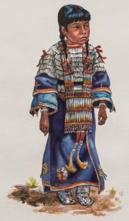 Appraisal: CHARLES BANKS WILSON - SIGNED COLOR LITHO Titled 'Cheyenne Girl'