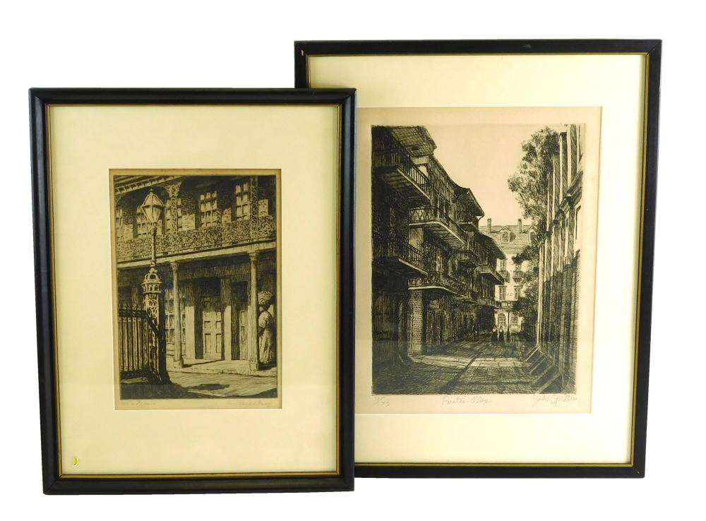 Appraisal: Two framed prints Alice Standish Buell United States - Old