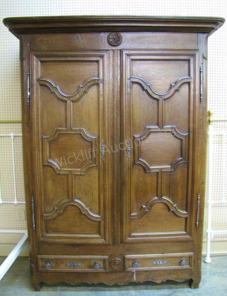 Appraisal: An antique knockdown wardrobe likely German or English ca late