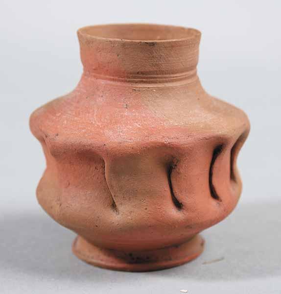 Appraisal: A George Ohr Unglazed Art Pottery Vase - displaying to