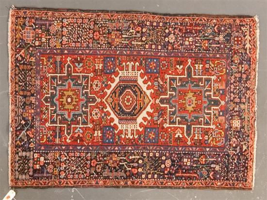 Appraisal: Antique Karaja rug Iran circa x