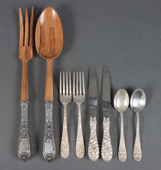 Appraisal: American sterling silver children's flatware in the ''Rose'' pattern Stieff