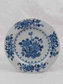 Appraisal: An th century English Delft plate probably Liverpool circa cm