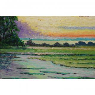 Appraisal: William Stacks - The Savannah Oil Board Signed upper right