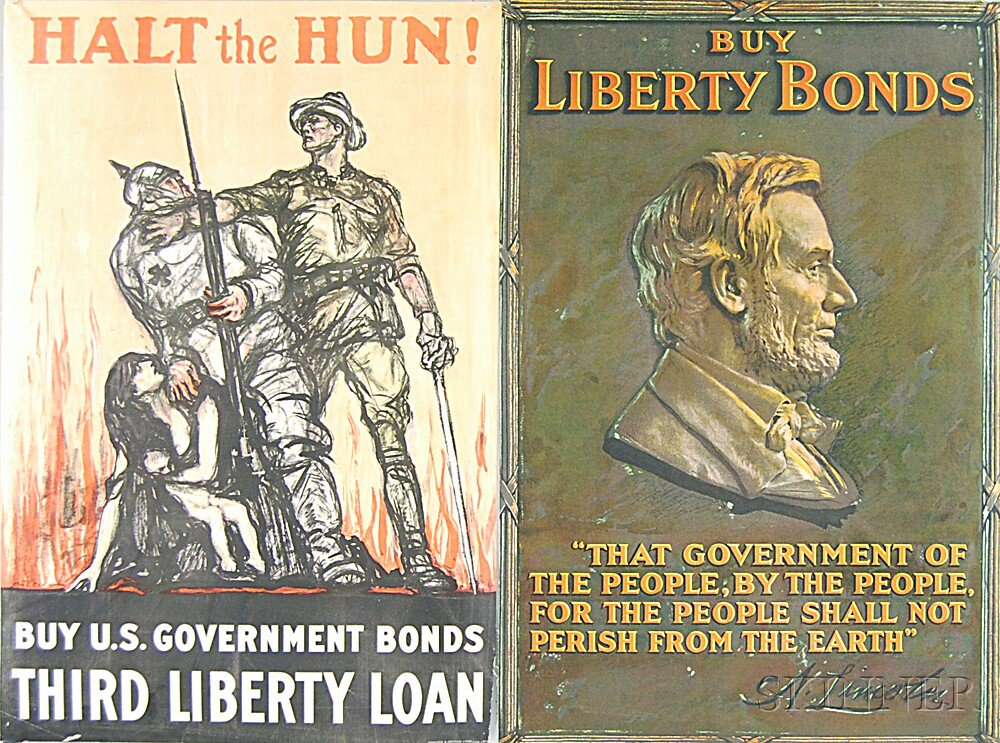 Appraisal: Two Liberty Bonds and Third Liberty Loan U S WWI