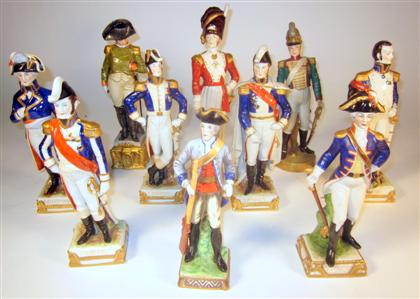 Appraisal: Collection of ten ceramic soldier figures th century