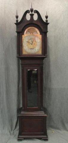 Appraisal: TIFFANY CO Grandfather Clock in Mahogany Case The clock was