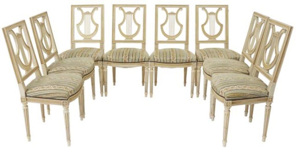 Appraisal: lot of French Louis XVI style dining chairs th c