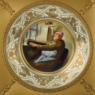 Appraisal: Antique Royal Vienna Gilt Hand Painted Portrait Plate Mounted in