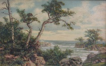 Appraisal: Louis E Delius American th Century Coastal landscape Watercolor on