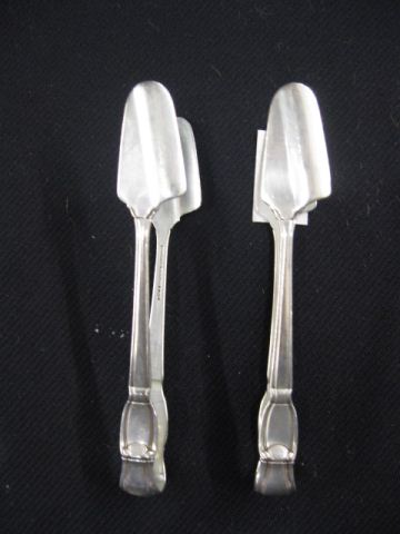 Appraisal: Pair of Tiffany Sterling Asparagus Tongs Castilian pattern of individual