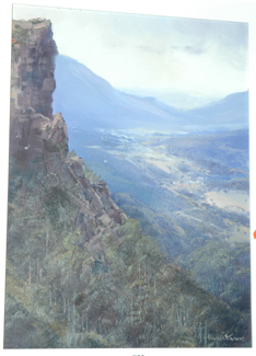 Appraisal: CHRIS KANDIS GRAND VIEW ABOVE THE VALLEY BLUE MOUNTAINS OIL