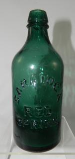 Appraisal: Mineral water bottle Mineral water- round marked 'Saratoga Red Spring'