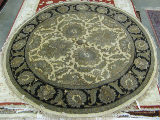 Appraisal: ROUND INDO-PERSIAN AREA RUG ' diameter