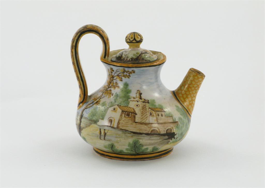 Appraisal: An Italian pottery teapot and cover