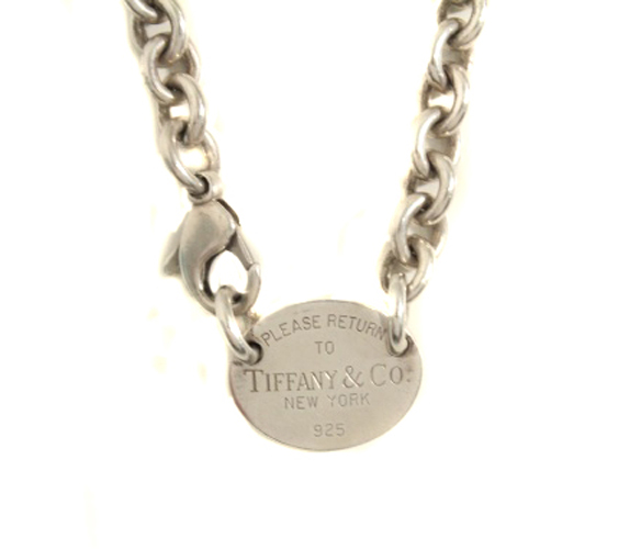 Appraisal: TIFFANY COMPANY STERLING SILVER CHOKER NECKLACE with a Please Return