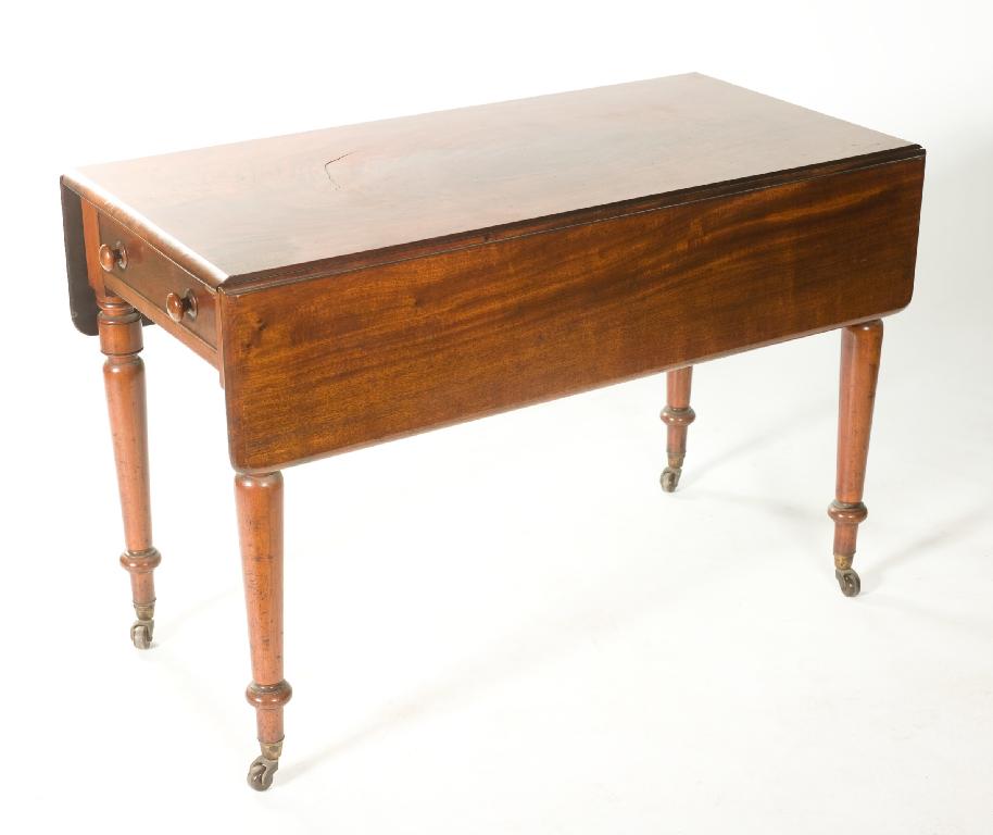 Appraisal: th CENTURY MAHOGANY PEMBROKE TABLE of characteristic form fitted with