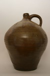 Appraisal: JUG - Three gallon stoneware ovoid jug with applied handle