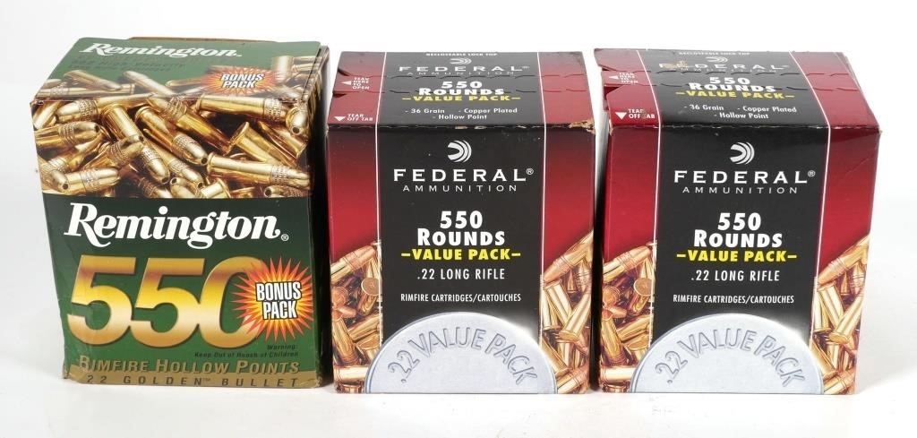 Appraisal: rounds in three sealed -count boxes two Federal and one