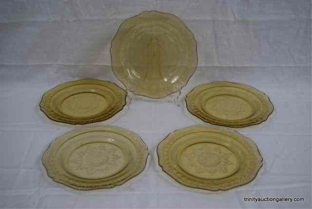 Appraisal: Depression Glass ''Patrician'' '' Luncheon PlatesProduced by Federal Glass Company