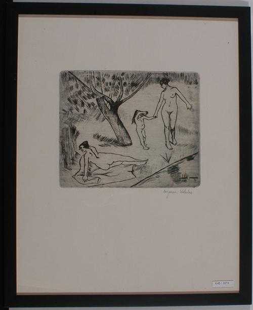 Appraisal: VALADON SUZANNE Bessines-sur-Gartempe - Paris Bather Drypoint Signed and dated