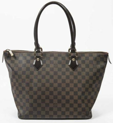 Appraisal: Louis Vuitton Saleya PM tote bag in Damier Ebene coated