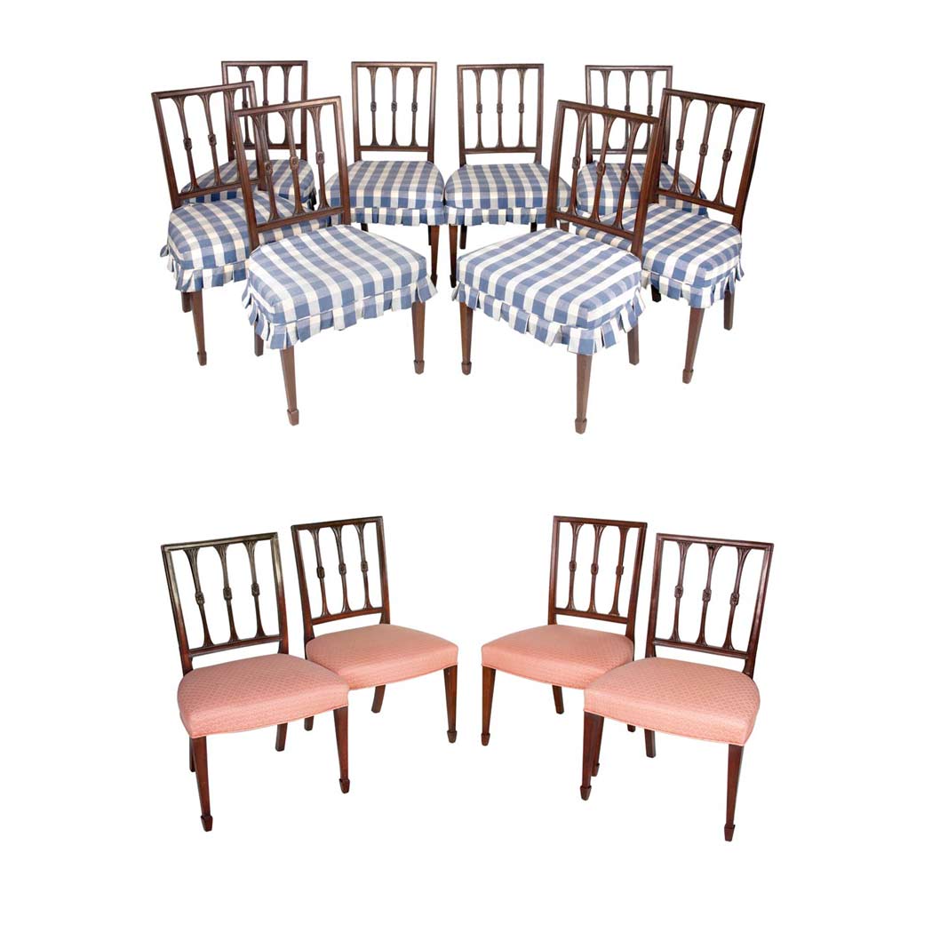 Appraisal: Assembled set of Twelve George III Mahogany Dining Chairs Each