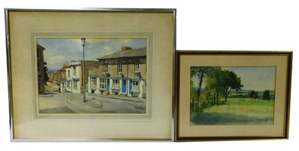 Appraisal: Two watercolors framed under glass including Kenneth Brooks watercolor High