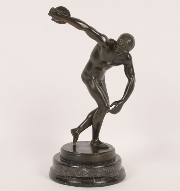 Appraisal: Bronze statue of the Discus Thrower after the classical sculptor