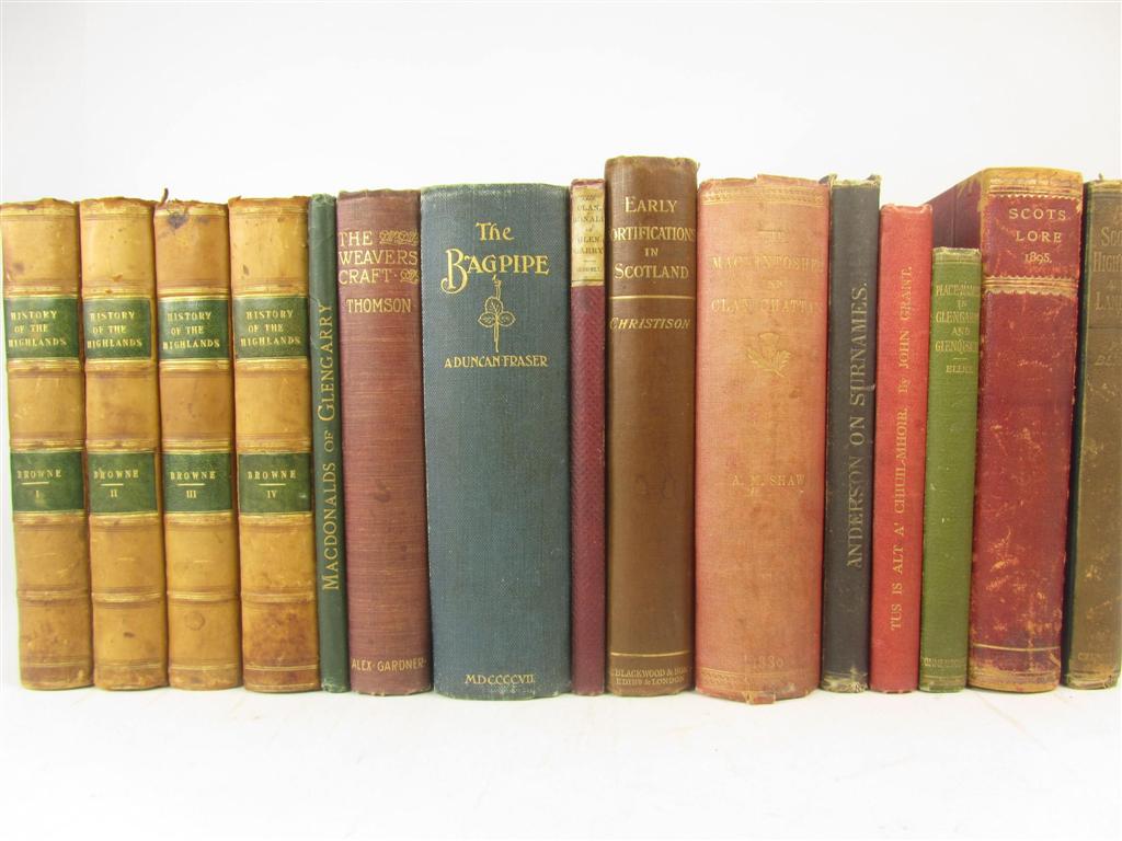 Appraisal: Highlands a collection of c volumes including Browne James A