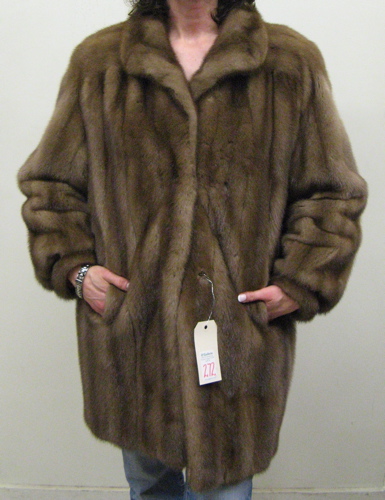 Appraisal: TWO LADY'S MINK FURS a stroller length jacket in light