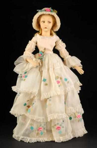 Appraisal: Rare and Lovely Lenci Boudoir Lady Doll Description All original