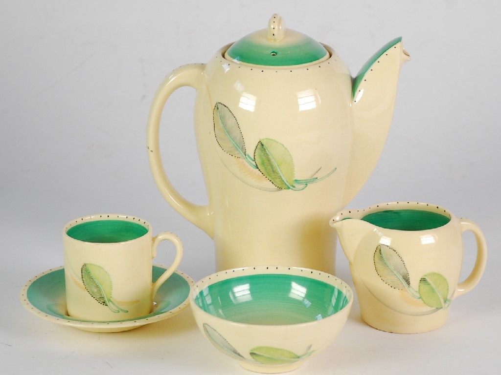 Appraisal: 's SUSIE COOPER POTTERY PART COFFEE SET of COFFEE POT