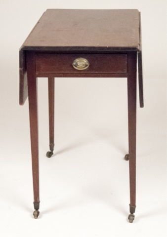 Appraisal: American Hepplewhite Pembroke Table Mahogany with yellow pine secondary Straight