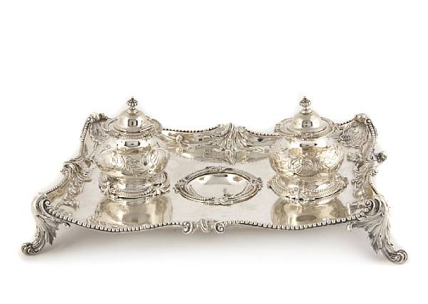 Appraisal: A Victorian silver inkstand lacking fittingRobert Garrard II London With