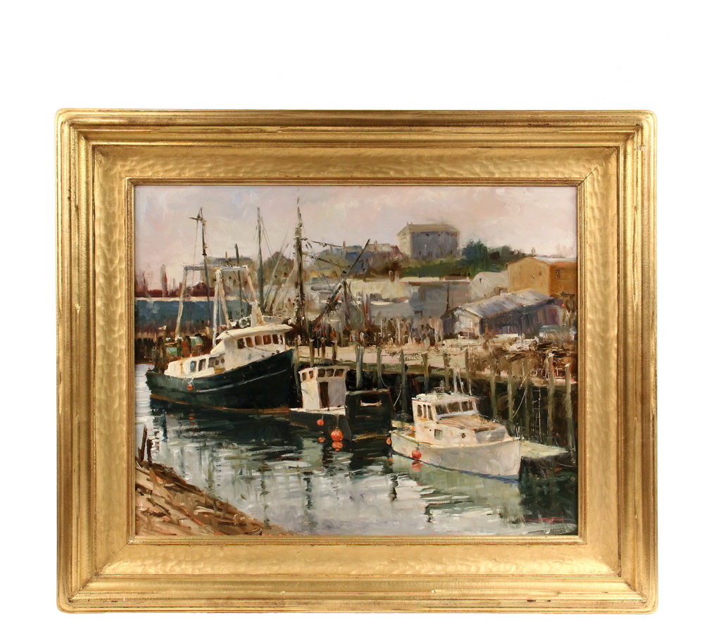 Appraisal: TODD REIFERS IL ME - - Gloucester Harbor oil on