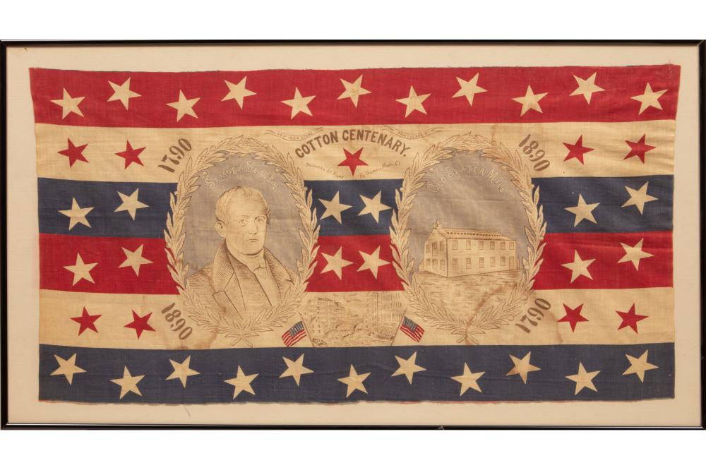 Appraisal: Portion of a Cotton Printed Commemorative Flag reading Cotton Centenary