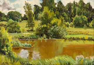 Appraisal: ARKADIY ALEKSANDROVICH RYLOV RUSSIAN - Summertime oil on board x