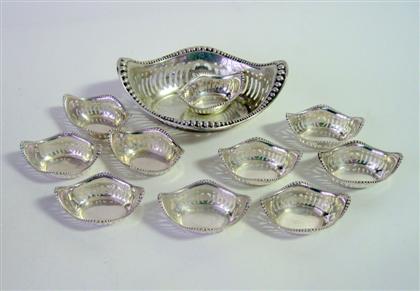 Appraisal: American sterling silver nut service th century