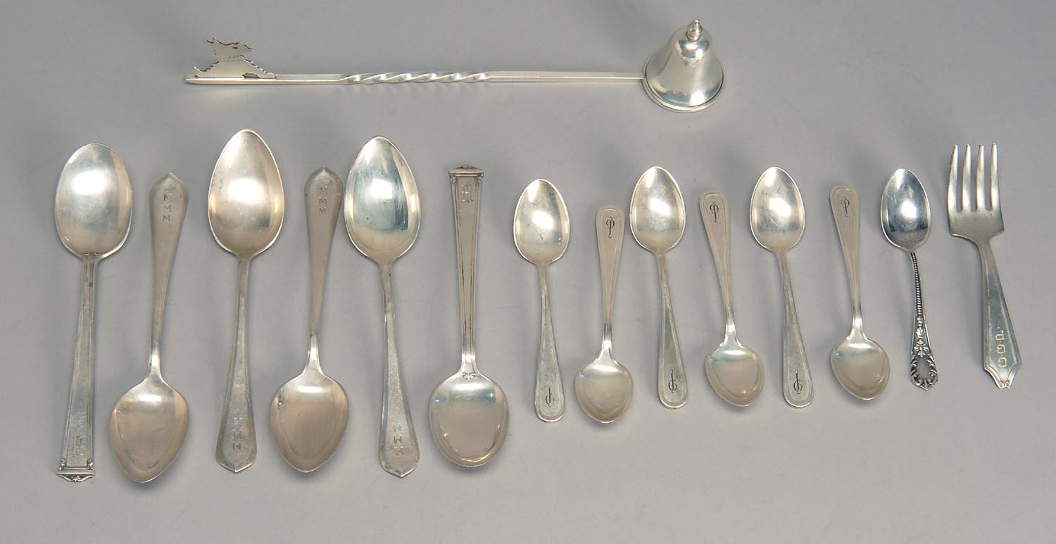 Appraisal: LOT OF STERLING SILVER FLATWARE Consists of six demitasse spoons