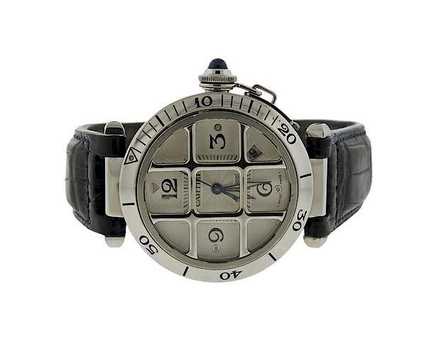 Appraisal: Cartier Pasha Stainless Steel Watch Ref METAL Stainless Steel MEASUREMENTS