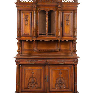 Appraisal: A Renaissance Revival Carved Walnut Serving Cabinet Late th Century