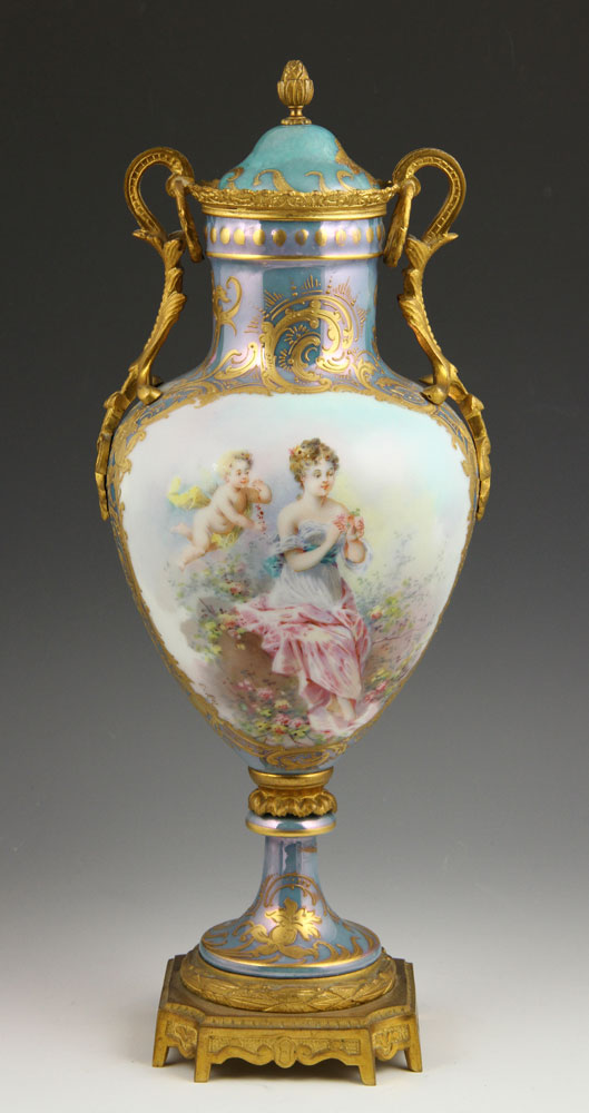 Appraisal: - th C Signed Sevres Porcelain Urn th century Sevres