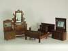 Appraisal: DOLL FURNITURE - Seven piece lot of circa - bedroom