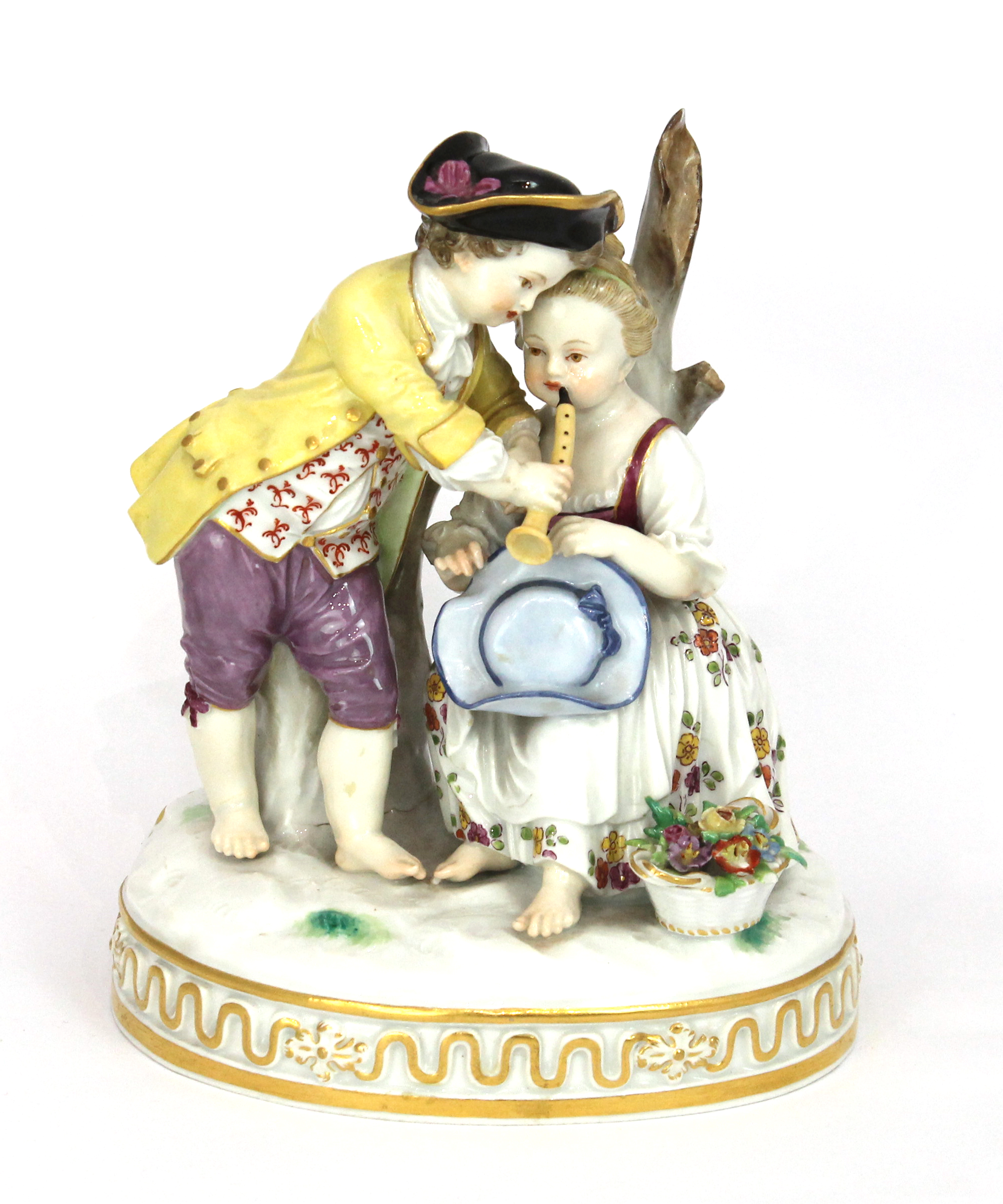 Appraisal: A Meissen porcelain figure group early th century modelled with