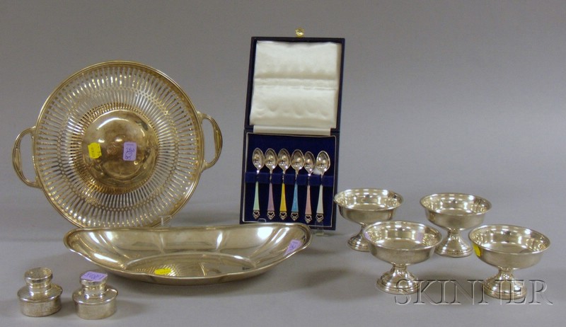 Appraisal: Group of Sterling Tableware set of six boxed Danish demitasse